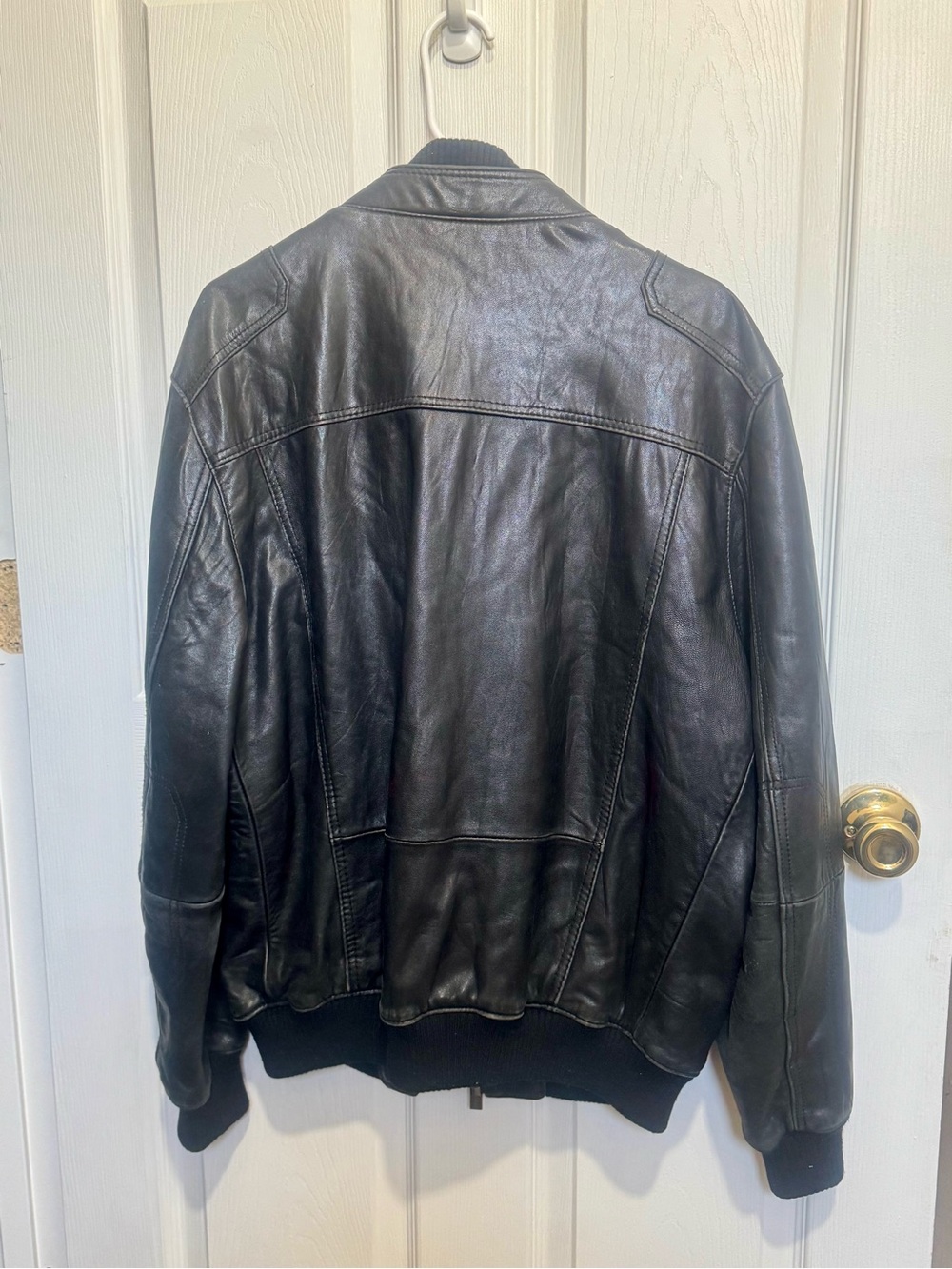 Michael Kors Black Genuine Leather Jacket - Picture 7 of 9